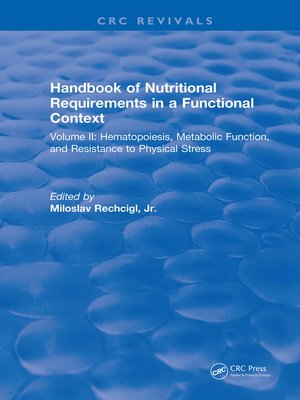 cover image of Handbook of Nutritional Requirements in a Functional Context